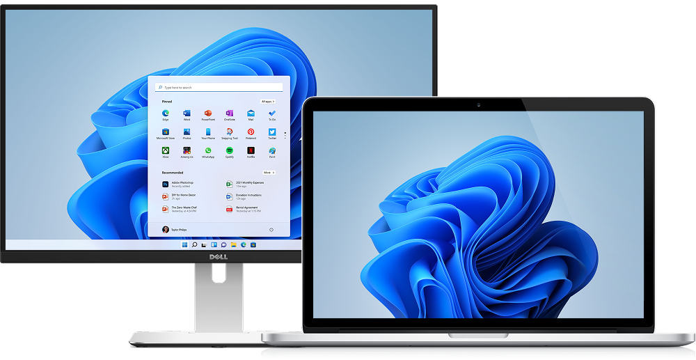 Laptop i monitor przeznaczone do szkolnej pracowni komputerowej